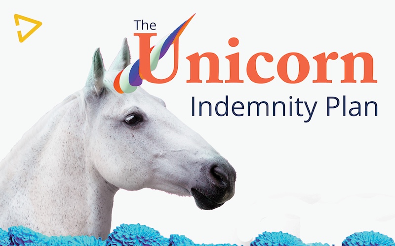 Unicorn Indemnity Plan logo with stylized unicorn head